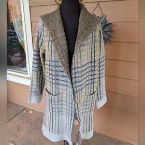 Cyrus Plaid Open Front Cardigan Sweater